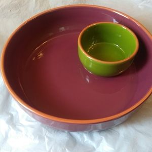 Tag purple & green chip & dip